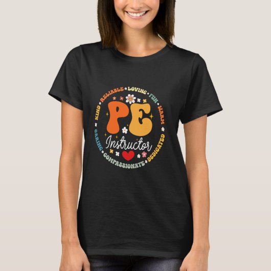 体育P.EインストラクターPEコーチ先生 Tシャツ (正面)