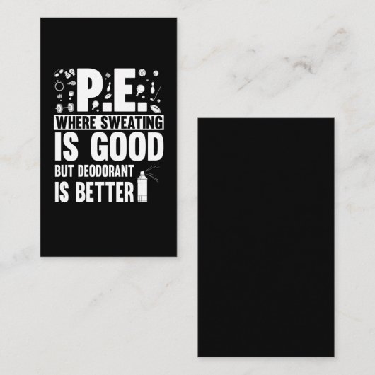 体育PE先生ジョーク 名刺 (正面/裏面)