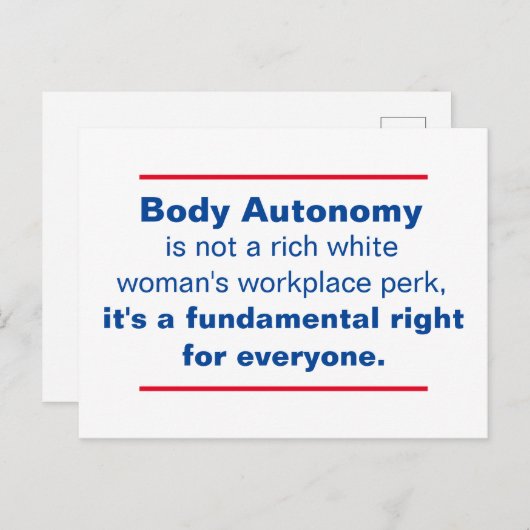 体自治は基本的権利である ポストカード (正面/裏面)