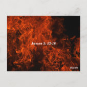 体調が悪いのかい。では、ヤコブの手紙５：１３−１６を祈ってみなさい。 ポストカード (裏面)