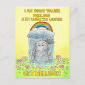 体調が悪い - 早く回復して ポストカード (正面)