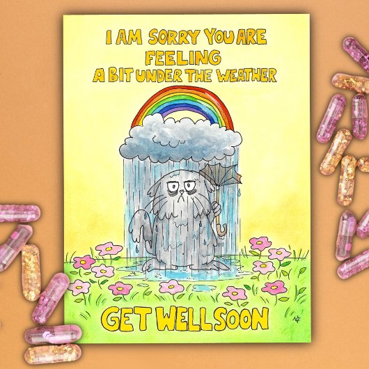 体調が悪い - 早く回復して ポストカード