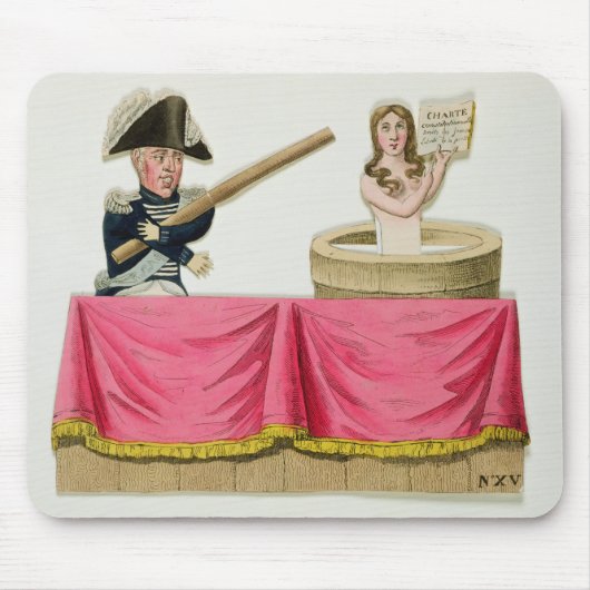 体質性チャーターの風刺漫画 マウスパッド (正面)