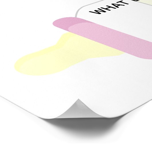 体重と日付ベビーシャワーゲームを推測 ポスター (角)