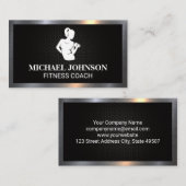 体重のある人 |金属縁ど製名刺 名刺 (正面/裏面)