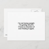 体重を取り除くこと ポストカード (正面/裏面)