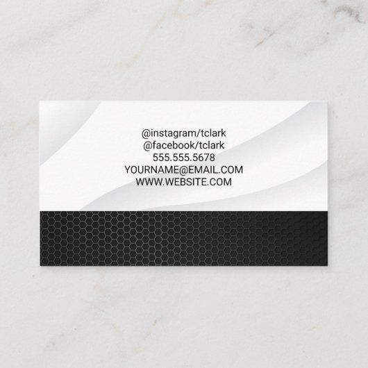 体重を持ち上げる男性の女性 名刺 (裏面)