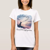 体重を減らす – 水色の鳩 Tシャツ (正面)