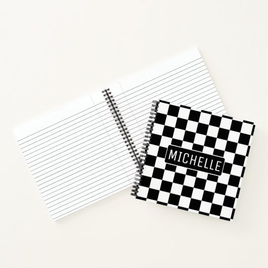 体重パーソナライズされた市松模様に ノートブック (内部)