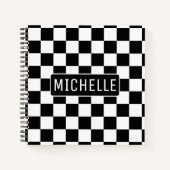 体重パーソナライズされた市松模様に ノートブック (正面)