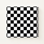 体重パーソナライズされた市松模様に ノートブック (裏面)