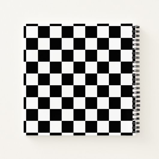 体重パーソナライズされた市松模様に ノートブック (裏面)