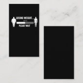 体重減少過重フィットネスダイエット動機 名刺 (正面/裏面)