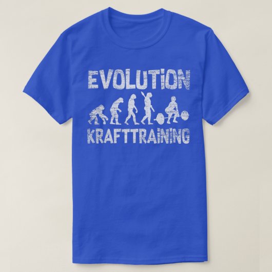 体重運動クールボディビルの進化 Tシャツ (デザイン正面)