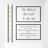 体重 |金ゴールドエレガントクラス8の写真卒業 三つ折り案内状 (内部中)