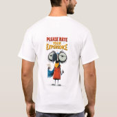 体験を評価してください 面白いハゲタカの顧客 Tシャツ (裏面)