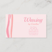 体Waxingソフトスキンスパ次回の訪問リマインダーカード 名刺 (裏面)
