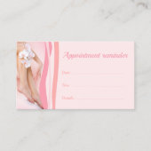 体Waxingソフトスキンスパ次回の訪問リマインダーカード 名刺 (正面)