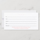 体WXINGギフト証明書シンプル白ミニマル色 サンキューカード (裏面)