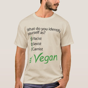 何あなた自身をように識別しますか。 完全菜食主義者 Tシャツ