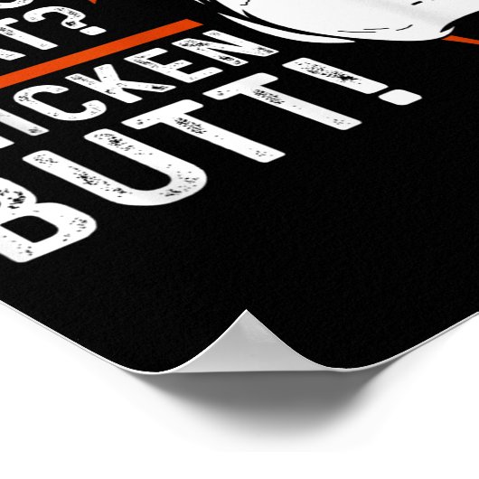 何おもしろいの鶏のお尻だ!ホワイトデザインS ポスター (角)