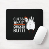 何おもしろいの鶏のお尻だ!ホワイトデザインS マウスパッド (マウス)
