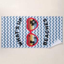 「何おもしろいよ、ビーチのレトロサングラス ビーチタオル