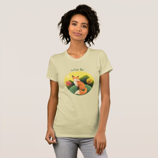 何おもしろいキツネ動物ユーモアのデュやる気を起こさせるー Tシャツ (正面フル)