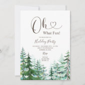 何おもしろいパインツリーズグリーンリーホリデーパーティー 招待状 (正面)