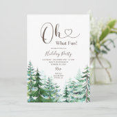 何おもしろいパインツリーズグリーンリーホリデーパーティー 招待状 (スタンド正面)