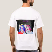 何かおもしろいのタイプのためのおもしろい Tシャツ (裏面)