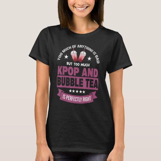 何かがあまりにも悪いkpopとバブルティーKp Tシャツ (正面)