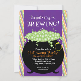 何かがブルーイング、魔女ポット、ハローウィンパーティ 招待状