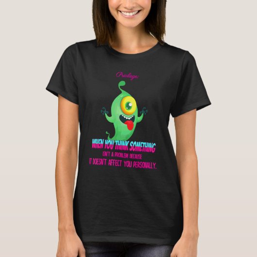 何かが問題のユーモアのグラフィックおもしろいではない Tシャツ (正面)