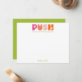 何かが祈ピンク色のオレンジ色になるまで ノートカード (正面/裏面インサイチュ)