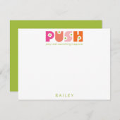 何かが祈ピンク色のオレンジ色になるまで ノートカード (正面/裏面)