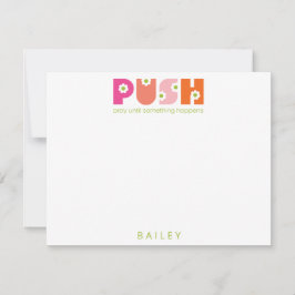 何かが祈ピンク色のオレンジ色になるまで ノートカード