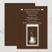 何かが起こる 紅茶またはコーヒーパーティーの招待状 招待状 (正面/裏面)