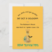 何かが醸造ハローウィンパーティ招待状 招待状 (裏面)