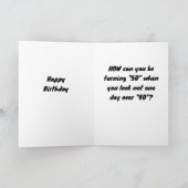 何かが「フィッシュ」「50番目」の誕生日ユーモアのカード カード (内部)