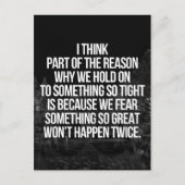 何かに固執する引用文 ポストカード (正面)