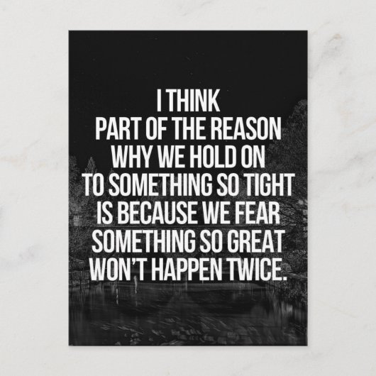 何かに固執する引用文 ポストカード (正面)