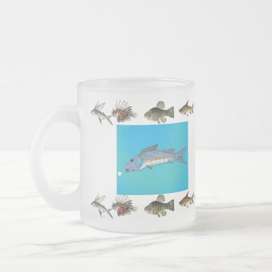 何かはなま臭くパーソナライズな曇らされたマグです フロストグラスマグカップ (左)