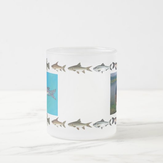 何かはなま臭くパーソナライズな曇らされたマグです フロストグラスマグカップ (中央)