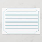 何かはブライダルシャワーのレシピカードを借りました メニュー (裏面)