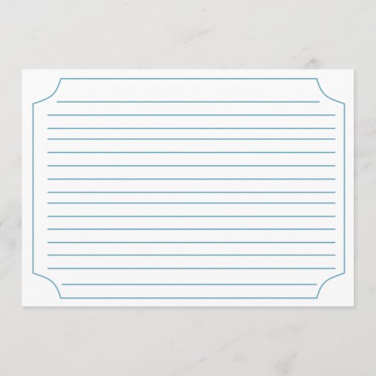 何かはブライダルシャワーのレシピカードを借りました メニュー (裏面)