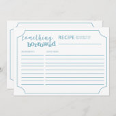 何かはブライダルシャワーのレシピカードを借りました メニュー (正面/裏面)