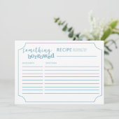 何かはブライダルシャワーのレシピカードを借りました メニュー (スタンド正面)