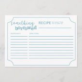 何かはブライダルシャワーのレシピカードを借りました メニュー (正面)