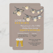 何かは2つのウェディングシャワーの招待状を醸造しています 招待状 (正面/裏面)